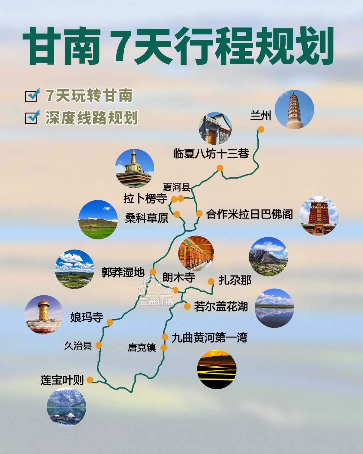 九色甘南7日环线旅游攻略路线图（原创）+扎尕那+莲宝叶则+郎木寺_游记