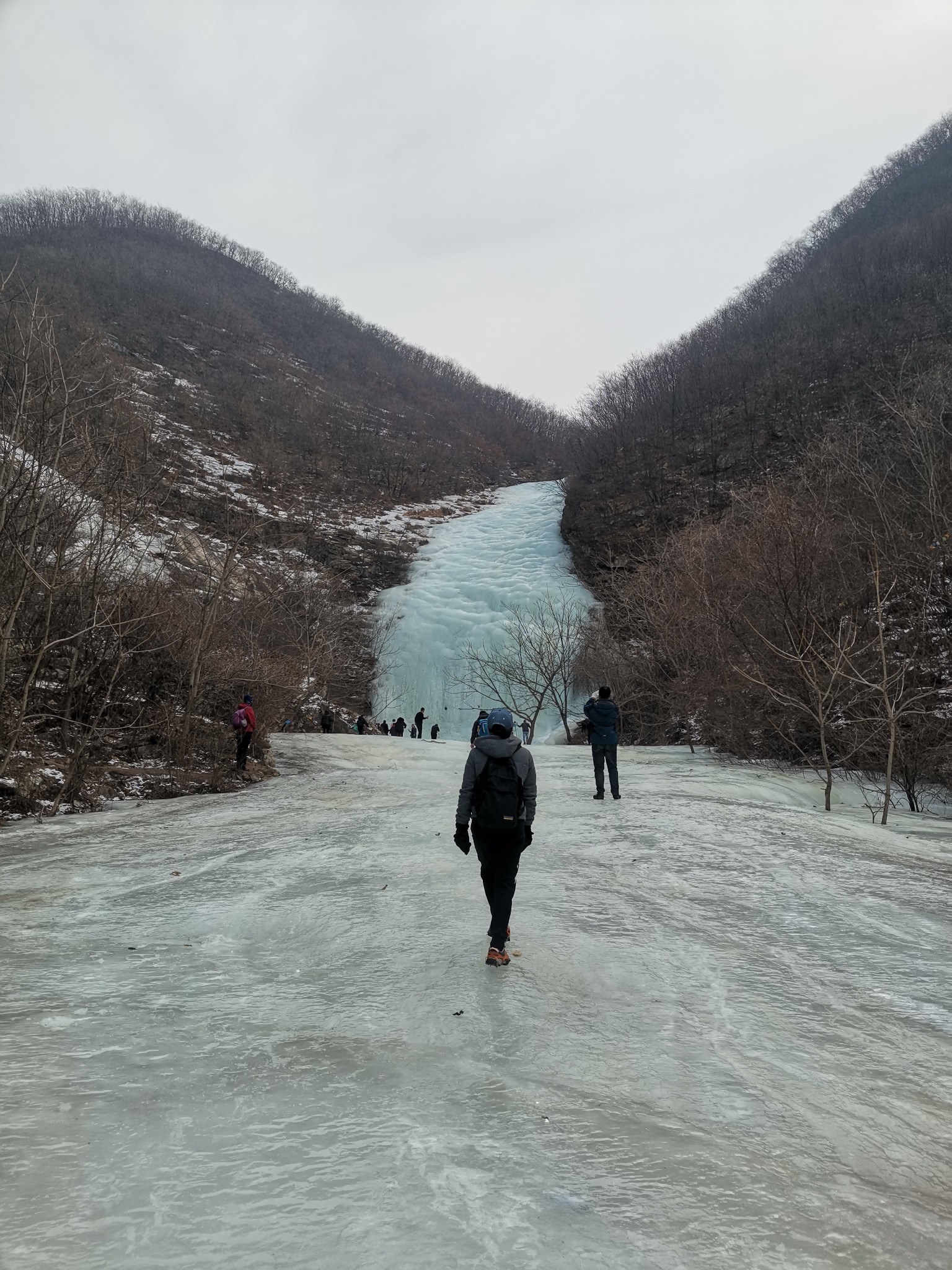 洼岭大槽峪爬山,看冰瀑_游记