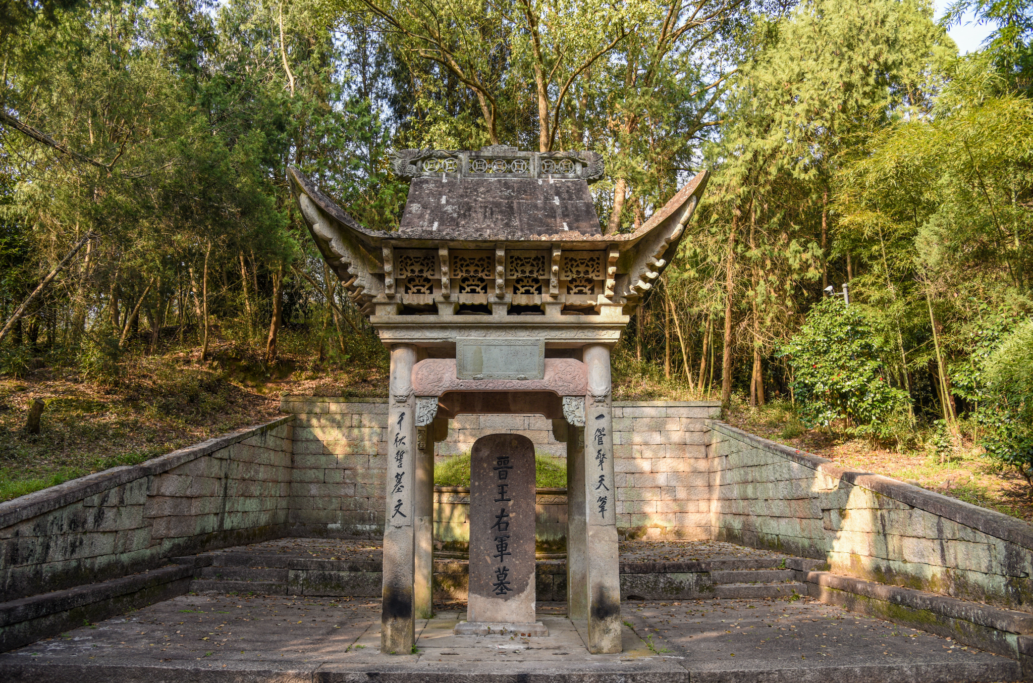 嵊州 王羲之墓 国嵊 金庭观 圆柏1012年 古樟 122年 172年 古树寻踪 古墓之谜