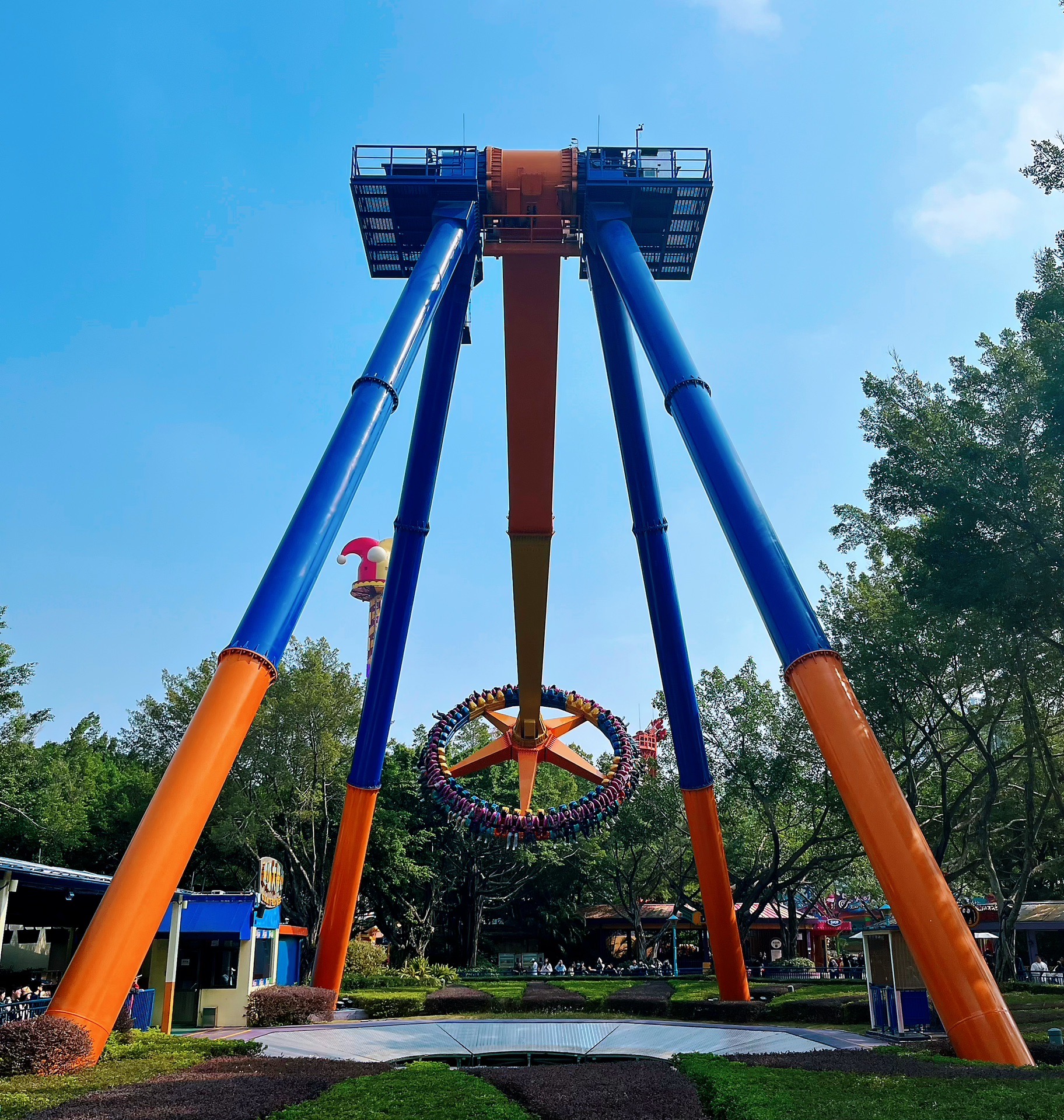 超级大摆锤长隆欢乐世界-自由落体飞天魔轮飓风飞椅(环园中路)尖叫