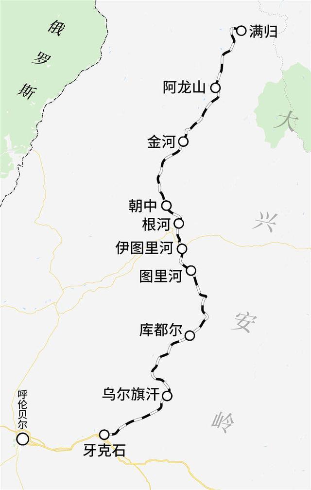 大兴安岭公路交通地图图片